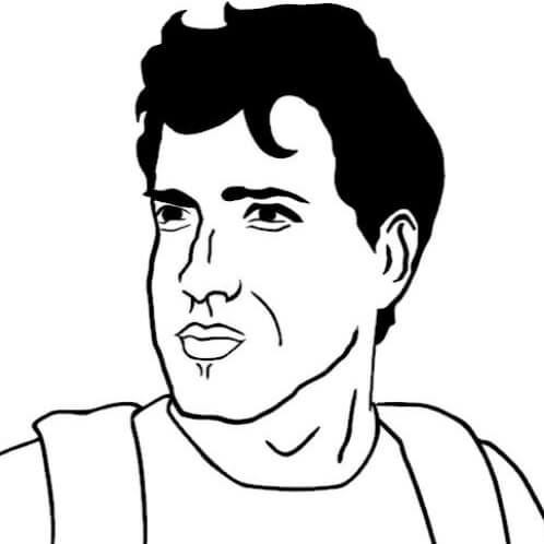 Cartoon drawing of Jam's face